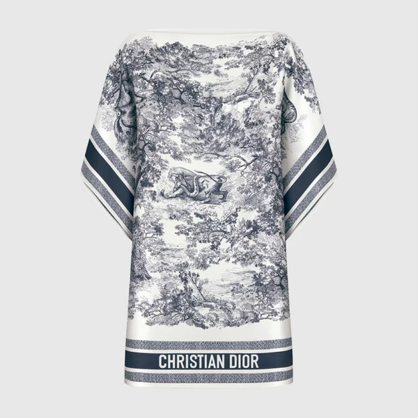 디올 Dioriviera Toile de Jouy Sauvage Dior 실크 탑 54JOU